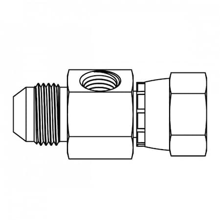 Hydraulic Fitting-Steel24MJ-24FJX-04FP-GAUGE PORT